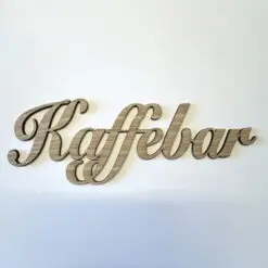 Alternative view of Sort kaffebar skilt med glittereffekt