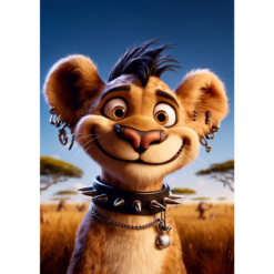 Løve med piercinger