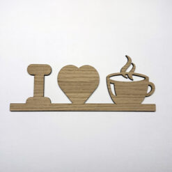 Alternative view of I love coffee - skilt